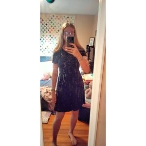 Women's blue mini dress